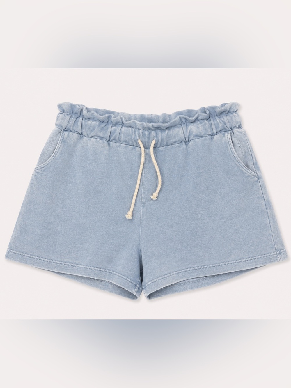 NWT New Jane + Delancey Casual Drawstring Paperbag Waist Shorts - Light Blue XL